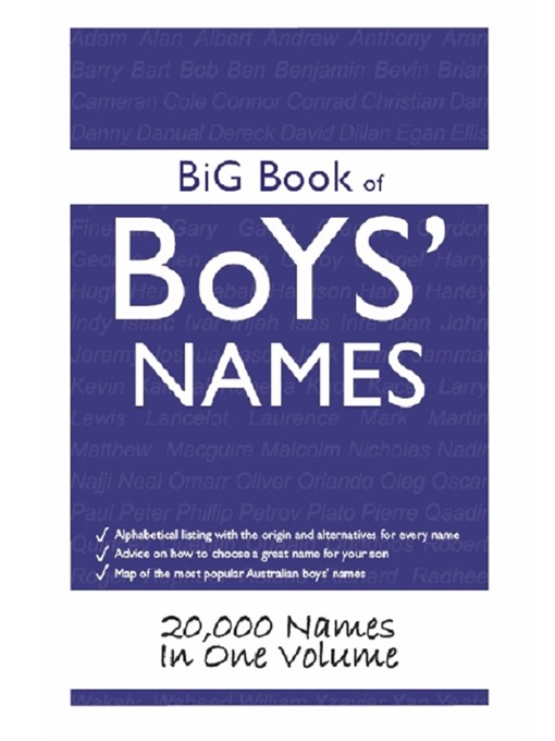 Title details for Big Book of Boys' Names by Ward John - Wait list